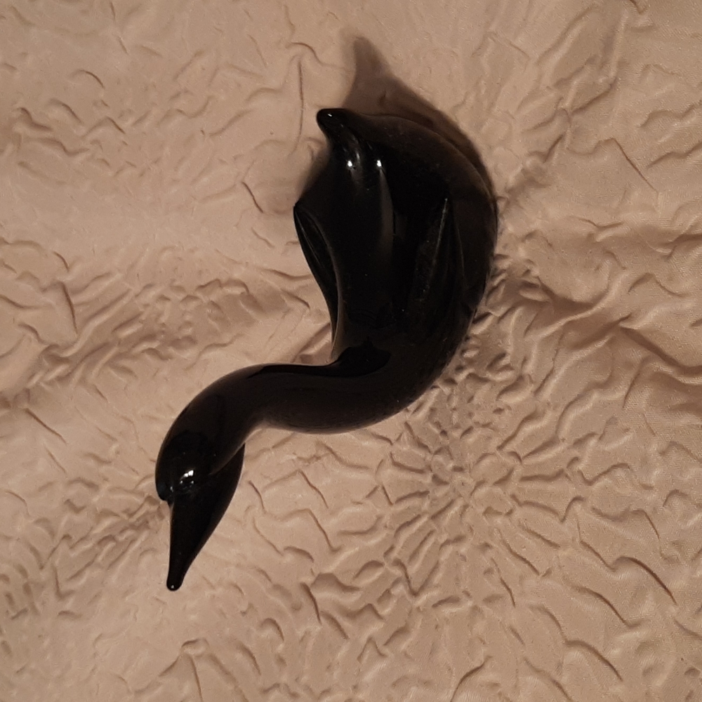 Black amethyst swan